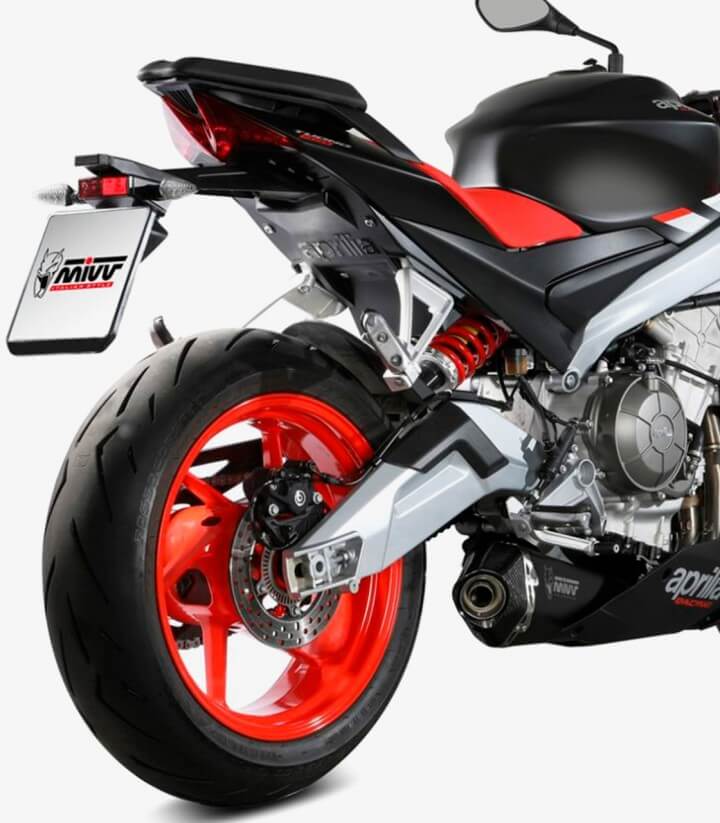 MIVV Delta Race Auspuff Schwarz für Aprilia RS 660 (20-25), Tuono 660 (21-24) A.014.LDRB