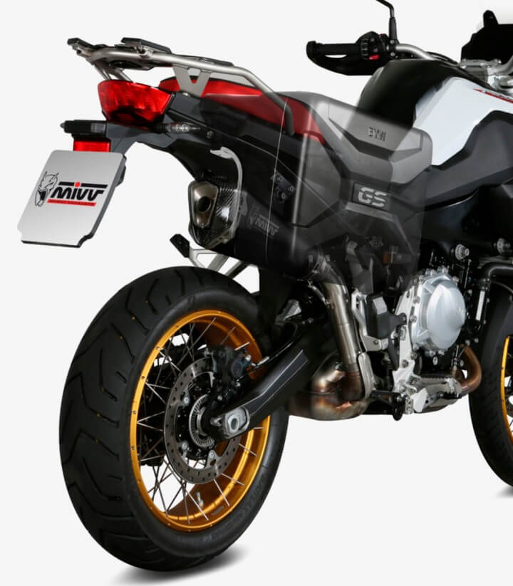 MIVV Delta Race Exhaust Black for BMW F 750 / 850 GS (18-24) B.033.LDRB