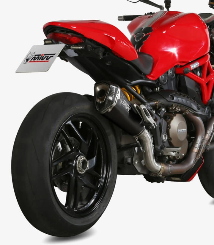 MIVV Delta Race Auspuff Schwarz für Ducati Monster 1200 (14-16) D.030.LDRB