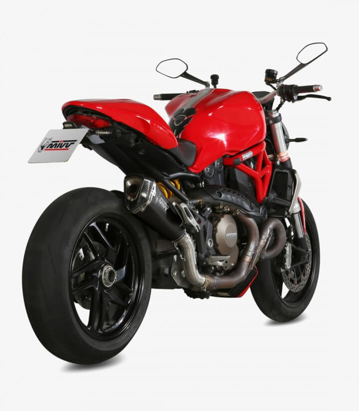 MIVV Delta Race Auspuff Schwarz für Ducati Monster 1200 (14-16) D.030.LDRB