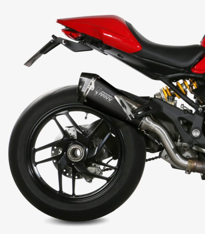 MIVV Delta Race Auspuff Schwarz für Ducati Monster 1200 (14-16) D.030.LDRB
