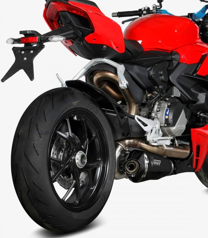 MIVV Delta Race Auspuff Schwarz für Ducati Panigale V2 (20-24), Streetfighter V2 (22-24) D.046.LDRB