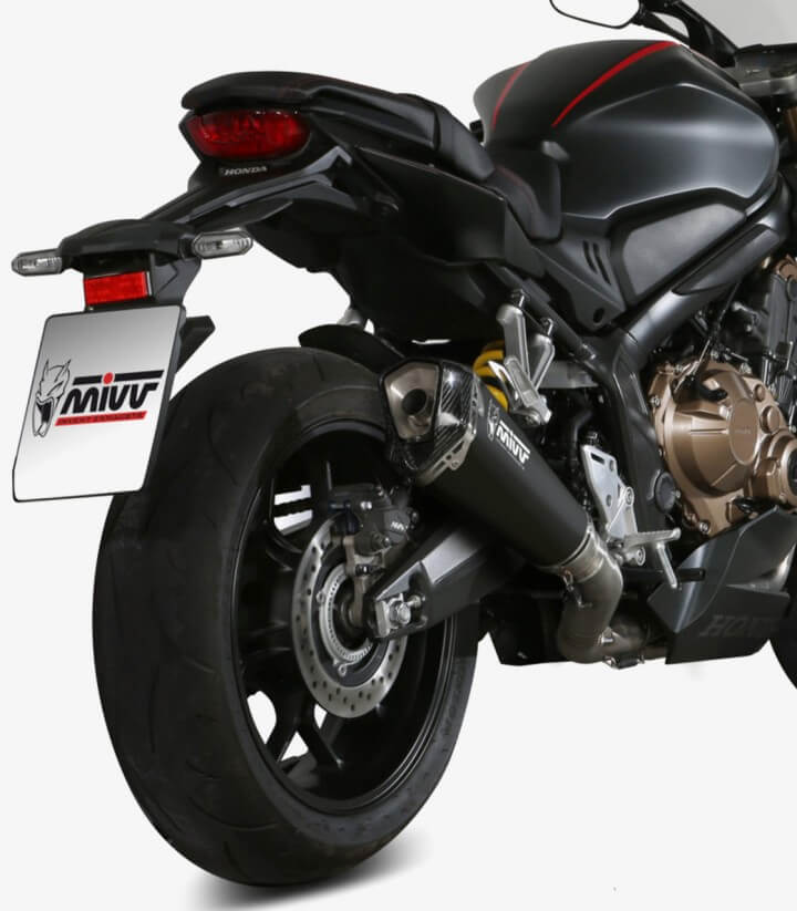 MIVV Delta Race Auspuff Schwarz für Honda CB650R (19-23), CBR650R (19-23) H.072.LDRB