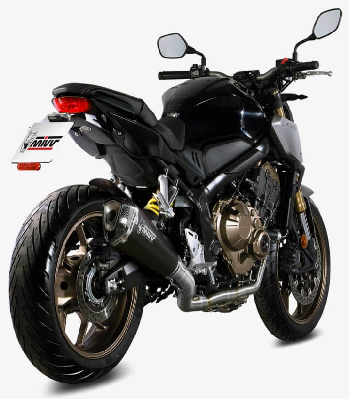 MIVV Delta Race Auspuff Schwarz für Honda CB650R (19-23), CBR650R (19-23) H.072.LDRB