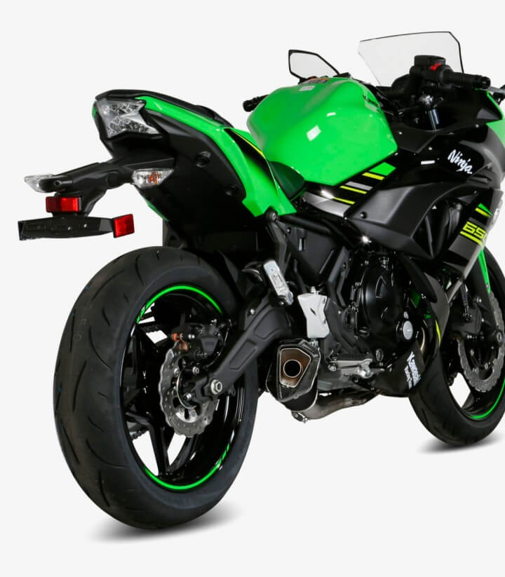 MIVV Delta Race Auspuff Schwarz für Kawasaki Ninja 650, Vulcan S, Z 650 (17-23) K.044.LDRB