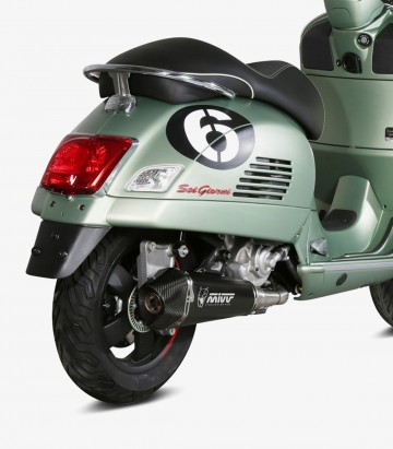 MIVV Delta Race Auspuff Schwarz für Piaggio Beverly 300 (08-20), Vespa GTS 300 (08-20) P.008.LDRB