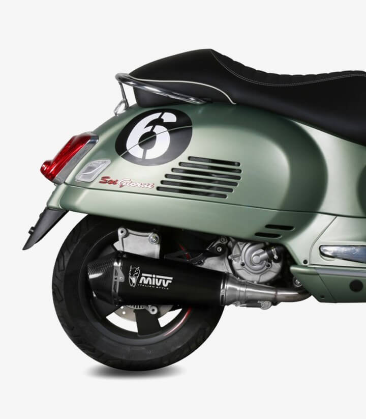 MIVV Delta Race Exhaust Black for Piaggio Beverly 300, Vespa GTS 300 (08-20) P.008.LDRB