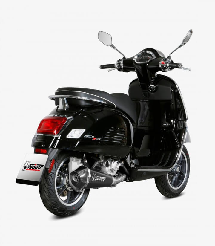 MIVV Delta Race Exhaust Black for Piaggio Beverly / Vespa GTS / GTV 300 (21-25) P.009.LDRB