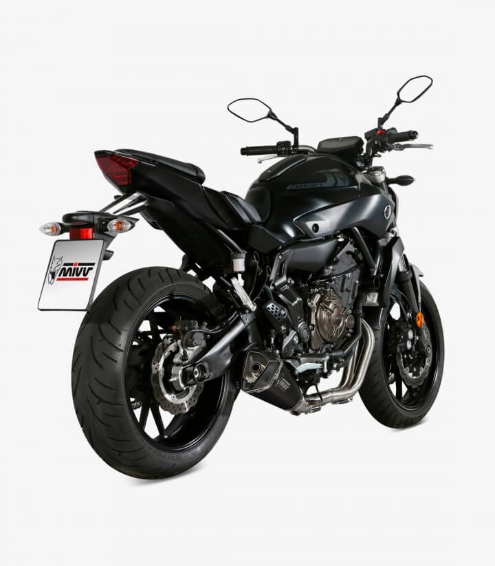 MIVV Delta Race Auspuff Schwarz für Yamaha MT-07 (14-20) Y.044.LDRB