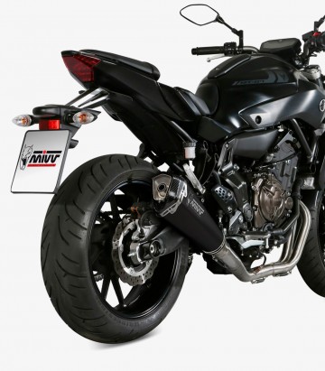 MIVV Delta Race Auspuff Schwarz für Yamaha MT-07 (14-24) Y.045.LDRB