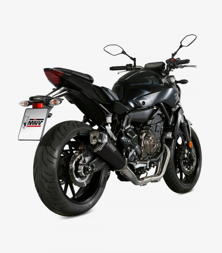 MIVV Delta Race Exhaust Black for Yamaha MT 07 / FZ 07 (14-25) Y.045.LDRB