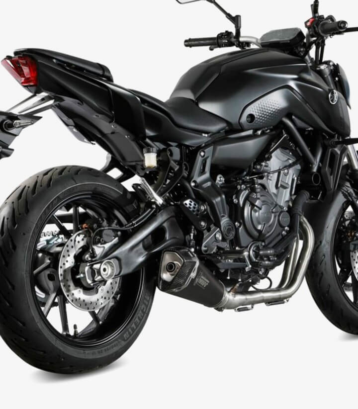 MIVV Delta Race Auspuff Schwarz für Yamaha MT-07 (21-25) Y.074.LDRB