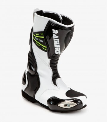 Rainers Five Two white & black junior motorcycle boots