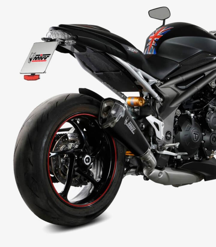 MIVV Delta Race Auspuff Carbon für Triumph Speed Triple (18-20), Speed Twin (18-20) T.021.LDRC