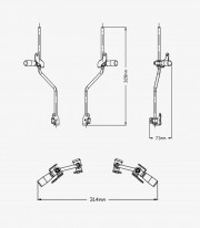 Puig 3493N manual windshield lifting mechanism for Honda CRF1000L Africa Twin / Adventure Sports (16-19)