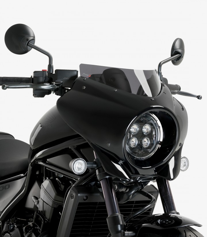 Semicarenado Puig Mirage Sport Honda CMX 1100 Rebel (21-25) Negro brillante / Ahumado oscuro 21460F