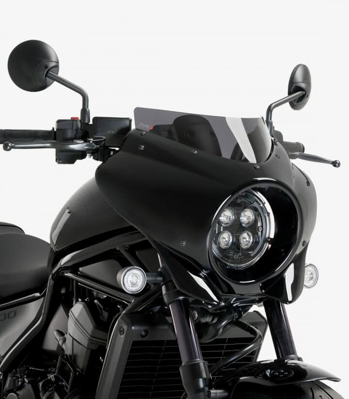 Semicarenado Puig Mirage Sport Honda CMX 1100 Rebel (21-25) Negro brillante / Ahumado oscuro 21460F