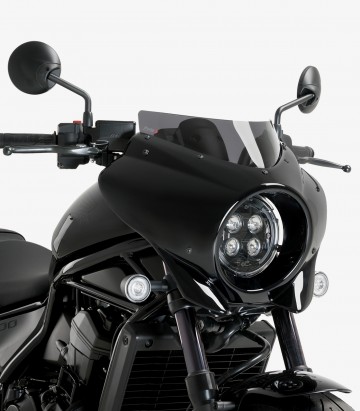 Honda CMX 1100 Rebel (21-25) Puig Mirage Sport Glossy black / Dark smoked Semi-fairing 21460F