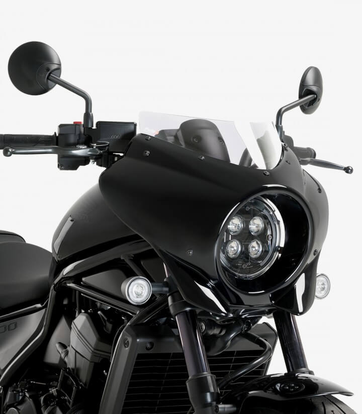 Halbverkleidung Puig Mirage Sport Honda CMX 1100 Rebel (21-26) Glänzend schwarz / Klar 21460W