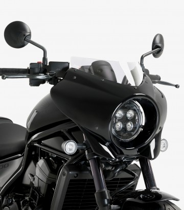 Honda CMX 1100 Rebel (21-25) Puig Mirage Sport Glossy black / Transparent Semi-fairing 21460W