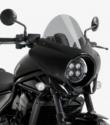 Honda CMX 1100 Rebel (21-25) Puig Mirage Touring Glossy black / Smoked Semi-fairing 21461H