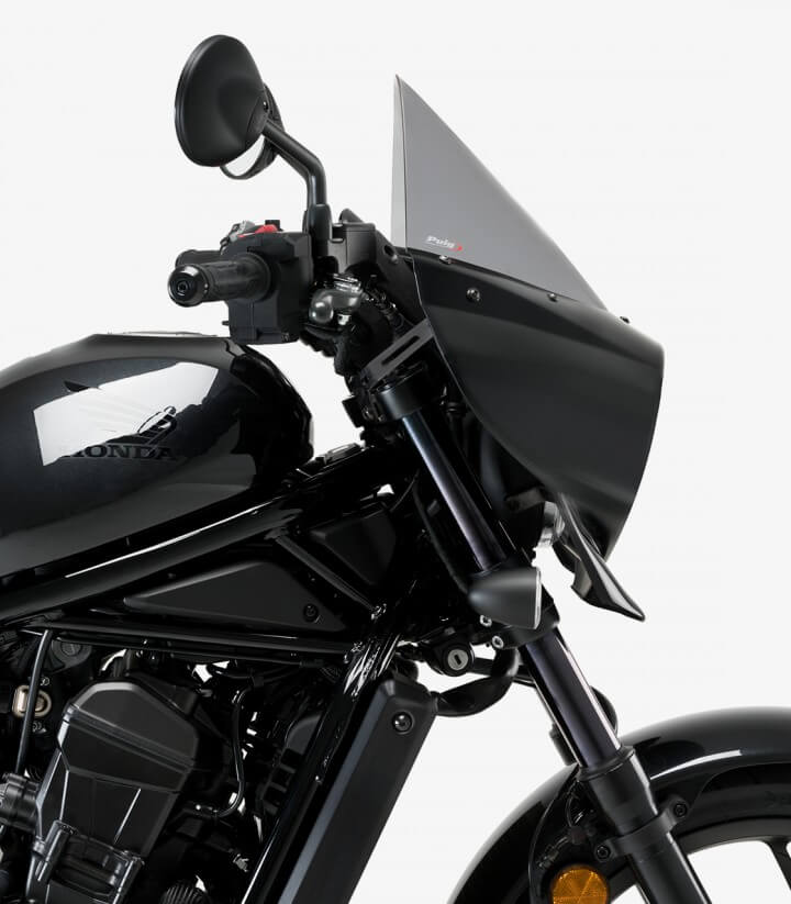 Semicarenado Puig Mirage Touring Honda CMX 1100 Rebel (21-25) Negro brillante / Ahumado 21461H