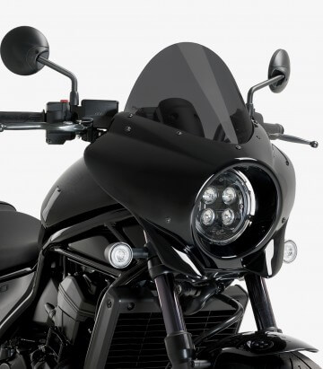 Semicarenado Puig Mirage Touring Honda CMX 1100 Rebel (21-25) Negro brillante / Ahumado oscuro 21461F