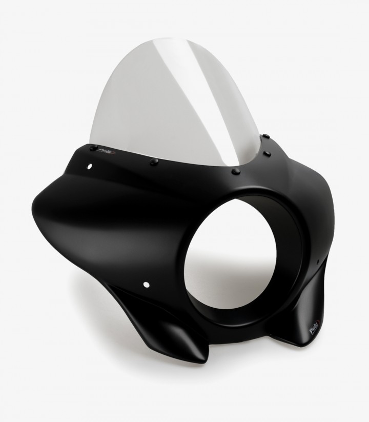 Honda CMX 1100 Rebel (21-25) Puig Mirage Touring Matte black / Transparent Semi-fairing 21605W