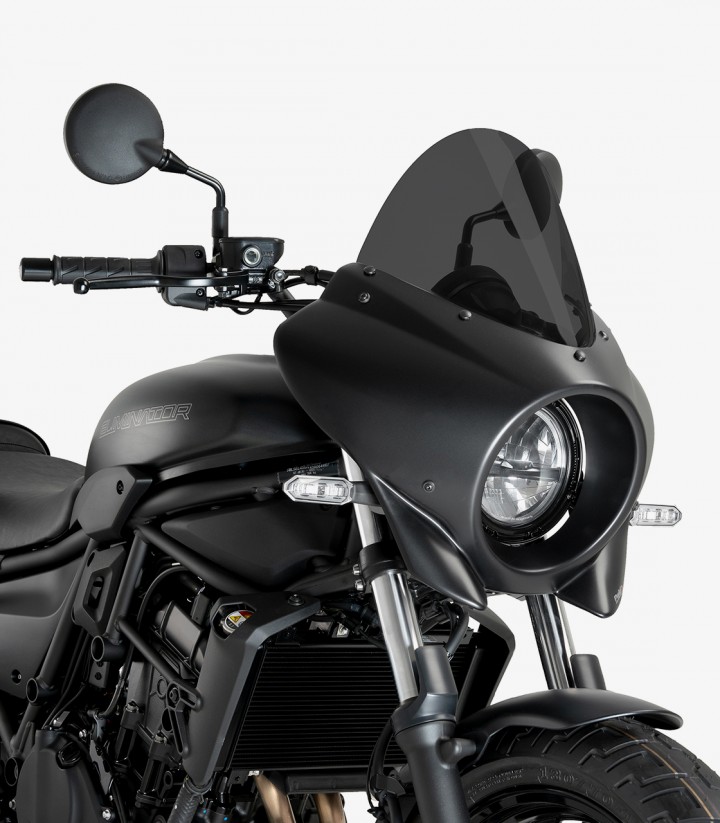 Kawasaki Eliminator 500 (24-25) Puig Mirage Touring Glossy black / Dark smoked Semi-fairing 21946F