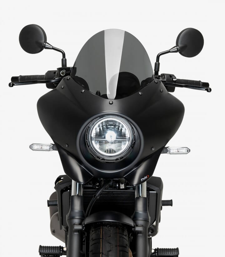 Kawasaki Eliminator 500 (24-25) Puig Mirage Touring Glossy black / Dark smoked Semi-fairing 21946F