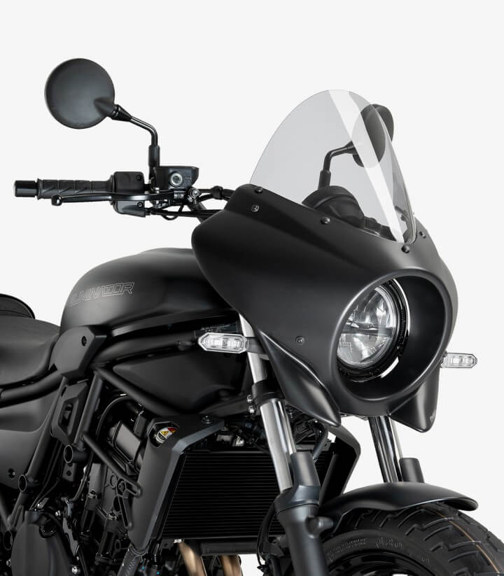 Halbverkleidung Puig Mirage Touring Kawasaki Eliminator 500 (24-26) Glänzend schwarz / Getönt 21946H