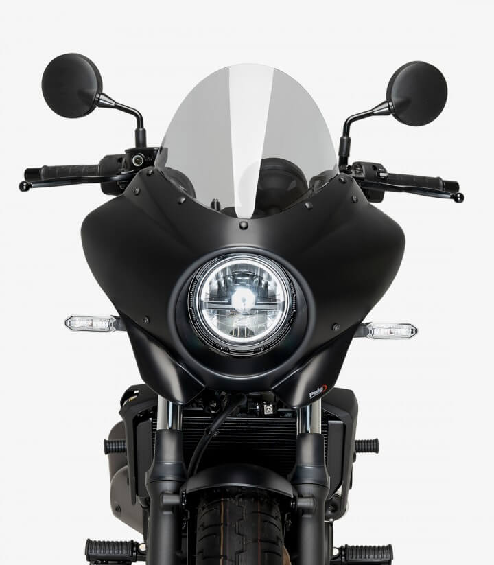 Semicarenado Puig Mirage Touring Kawasaki Eliminator 500 (24-25) Negro brillante / Ahumado 21946H