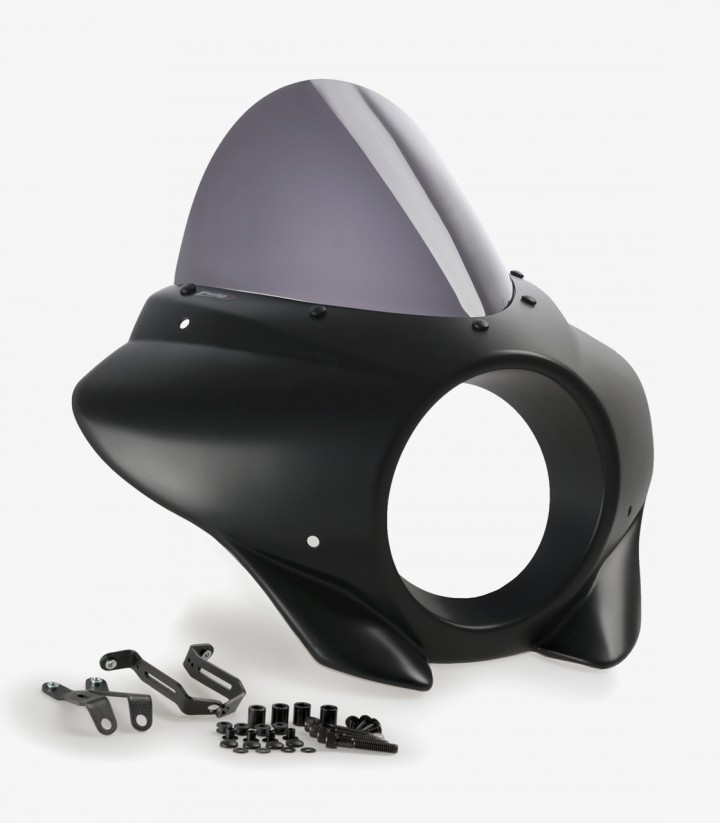 Kawasaki Eliminator 500 (24-25) Puig Mirage Touring Matte black / Dark smoked Semi-fairing 22145F