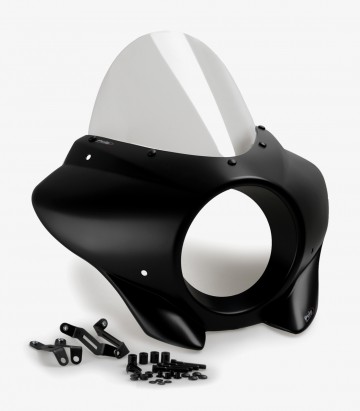 Kawasaki Eliminator 500 (24-25) Puig Mirage Touring Matte black / Transparent Semi-fairing 22145W
