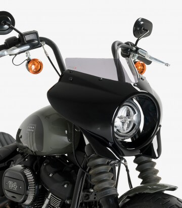 Semicarenado Puig Mirage Sport Harley Davidson Softail Street BOB FXBB (18-24) Negro brillante / Ahumado 21331H