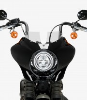 Semicarenado Puig Mirage Sport Harley Davidson Softail Street BOB FXBB (18-24) Negro brillante / Transparente 21331W