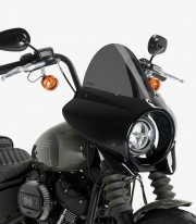 Harley Davidson Softail Street BOB FXBB (18-24) Puig Mirage Touring Glossy black / Dark smoked Semi-fairing 21332F