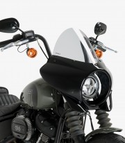 Harley Davidson Softail Street BOB FXBB (18-24) Puig Mirage Touring Glossy black / Smoked Semi-fairing 21332H