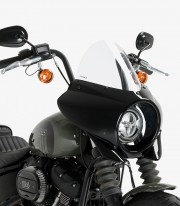 Harley Davidson Softail Street BOB FXBB (18-24) Puig Mirage Touring Glossy black / Transparent Semi-fairing 21332W