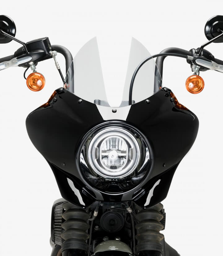 Semicarenado Puig Mirage Touring Harley Davidson Softail Street BOB FXBB (18-24) Negro brillante / Transparente 21332W