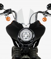 Harley Davidson Softail Street BOB FXBB (18-24) Puig Mirage Touring Glossy black / Transparent Semi-fairing 21332W