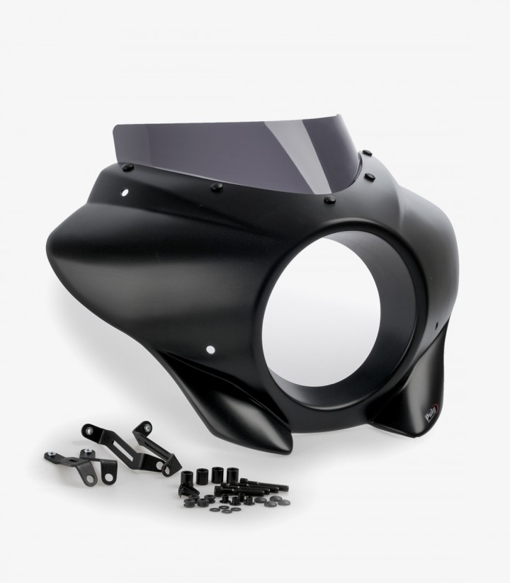 Semicarenado Puig Mirage Sport Harley Davidson Softail Street BOB FXBB (18-24) Negro mate / Ahumado oscuro 21409F