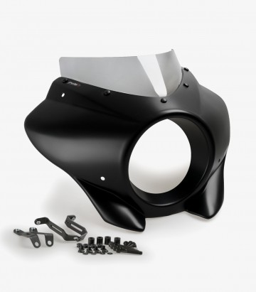 Harley Davidson Softail Street BOB FXBB (18-24) Puig Mirage Sport Matte black / Smoked Semi-fairing 21409H