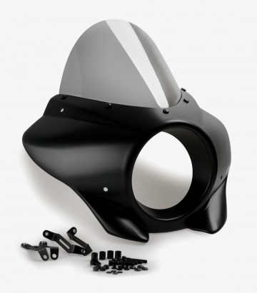 Harley Davidson Softail Street BOB FXBB (18-24) Puig Mirage Touring Matte black / Smoked Semi-fairing 21410H