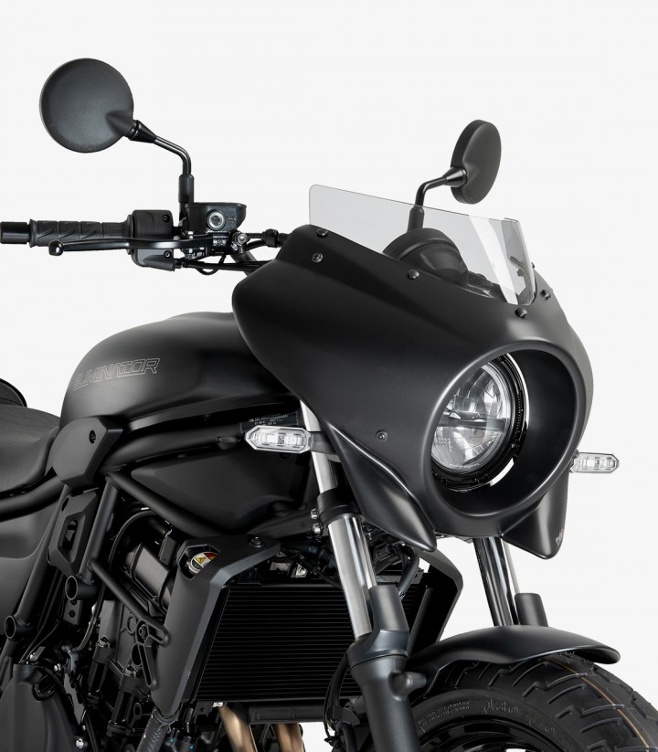Kawasaki Eliminator 500 (24-25) Puig Mirage Sport Glossy black / Smoked Semi-fairing 21945H