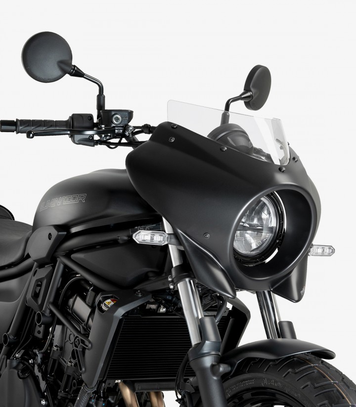 Semicarenado Puig Mirage Sport Kawasaki Eliminator 500 (24-25) Negro brillante / Transparente 21945W