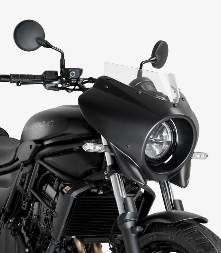 Semicarenado Puig Mirage Sport Kawasaki Eliminator 500 (24-25) Negro brillante / Transparente 21945W