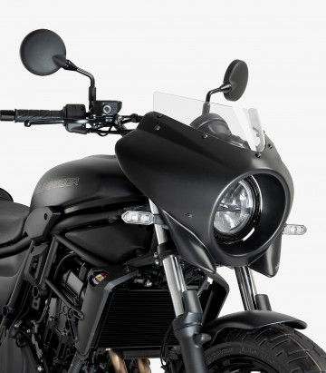 Kawasaki Eliminator 500 (24-25) Puig Mirage Sport Glossy black / Transparent Semi-fairing 21945W