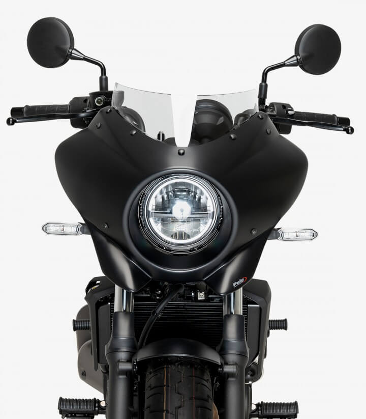 Semicarenado Puig Mirage Sport Kawasaki Eliminator 500 (24-25) Negro brillante / Transparente 21945W