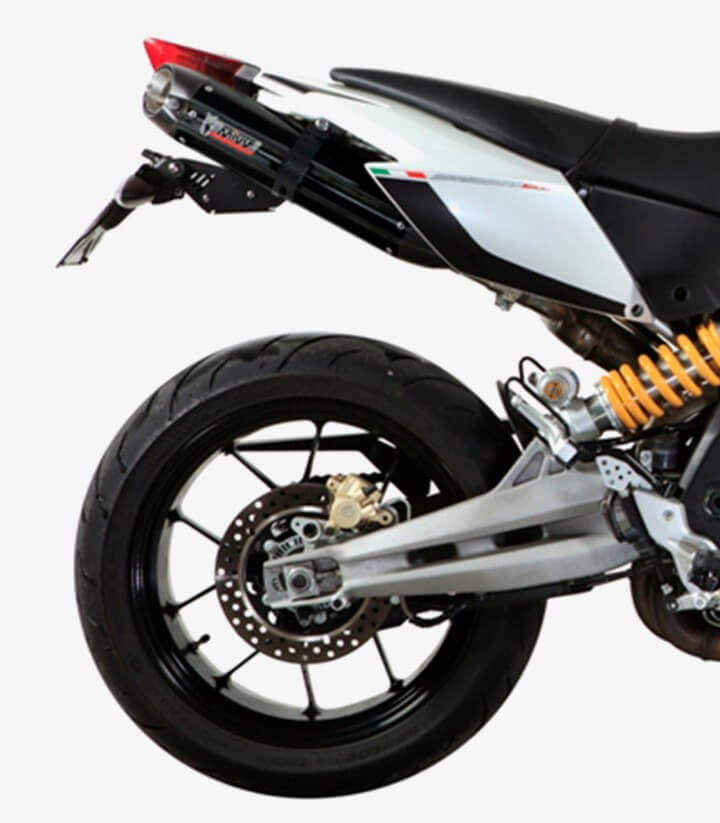 MIVV Suono Auspuff Schwarz für Aprilia Dorsoduro 1200 (12-16) A.010.L9